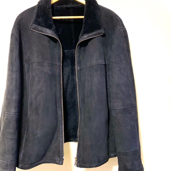 Danier Suede Shearling Jacket Size: Large - Picture 3 of 7